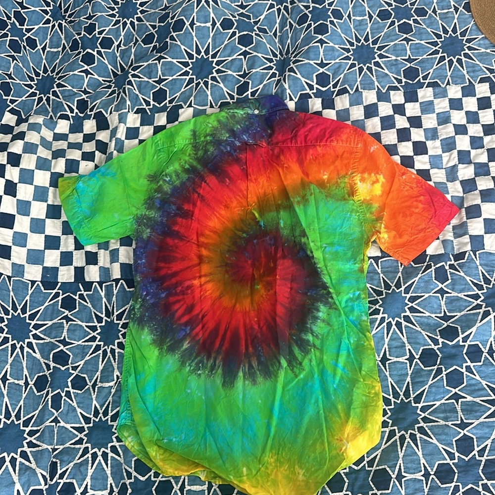GITMAN BROS. VINTAGE TIE-DYE SHORT SLEEVE BUTTON-DOWN
SIZE S, MADE IN USA. - Picture 3 of 4